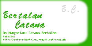 bertalan catana business card